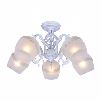 Потолочная люстра Toplight Iris TL1140-5H в стиле прованс, цвет белый
