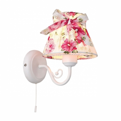 Бра Arte Lamp A7021AP-1WH в стиле прованс, цвет белый, мощность 40 Вт