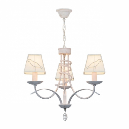 Подвесная люстра Toplight Grace TL1139-3H в стиле прованс, цвет белый