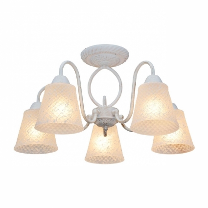 Потолочная люстра Toplight Jaclyn TL1141-5H в стиле ретро, цвет белый