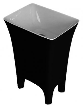Раковина ArtCeram Cow CWL004 black&white прямоугольная,  в стиле hi-tech