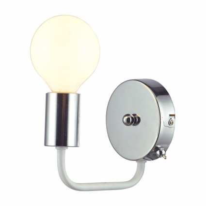 Бра Arte Lamp A6001AP-1WH в стиле лофт, цвет хром, мощность 40 Вт