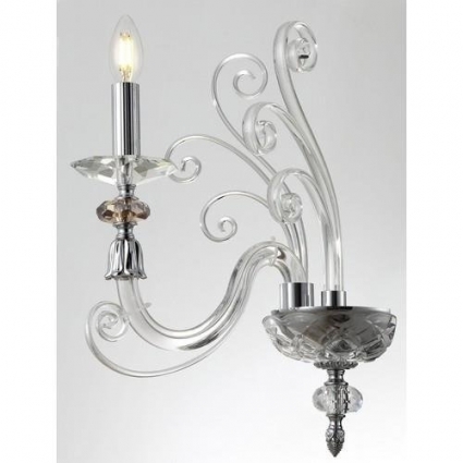 Бра Divinare 8821/02 AP-1 в стиле арт-деко, цвет хром, мощность 40 Вт