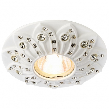 Встраиваемый светильник Ambrella light Desing D4455 W в классическом стиле, цвет белый