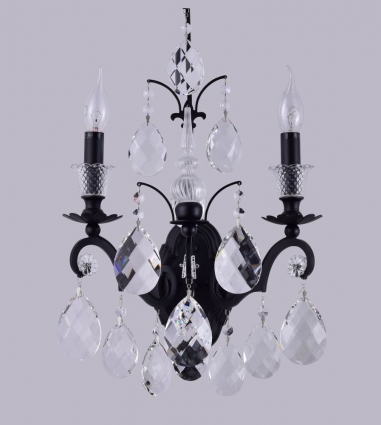 Бра Crystal Lux Magnifico AP2 Black/Transparent в классическом стиле, цвет черный