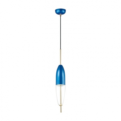 Подвесной светодиодный светильник Odeon Light Larus 4612/5L в стиле модерн, цвет синий