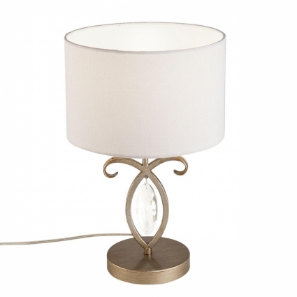 Настольная лампа Maytoni Luxe H006TL-01G в стиле модерн, цвет кремовый