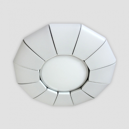 Потолочный светодиодный светильник Ambrella light Orbital Parrus FP2311 WH 114W D480 в современном стиле, цвет белый