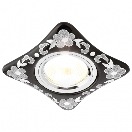 Встраиваемый светильник Ambrella light Desing D2065 BK/CH в стиле прованс, цвет черный