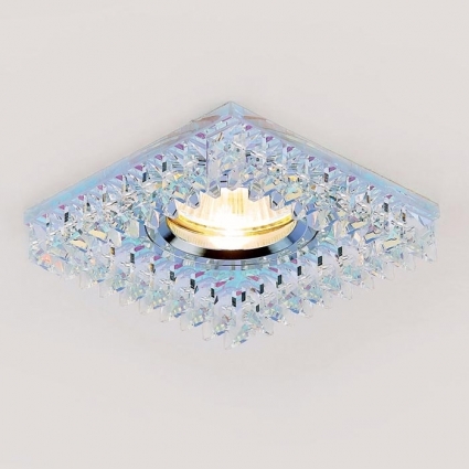 Встраиваемый светильник Ambrella light Crystal K120 PR в стиле ретро, цвет хром