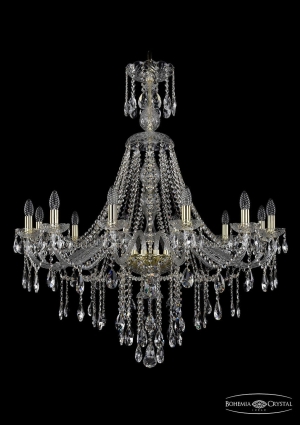 Подвесная люстра Bohemia Ivele 1415/12/360/XL-113/G в классическом стиле, цвет золотой