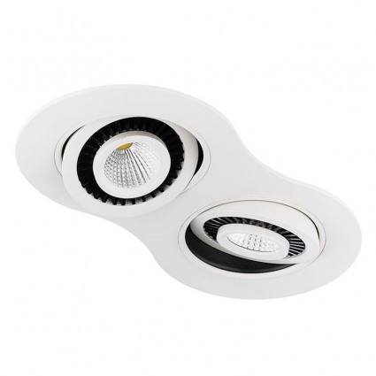 Встраиваемый светодиодный светильник Ambrella light Techno Led S505/2 W в современном стиле, цвет белый