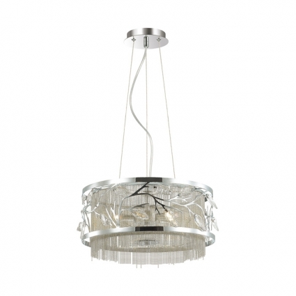 Подвесная люстра Odeon Light Eliza 4136/5 в стиле прованс, цвет хром