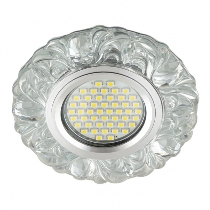 Встраиваемый светильник Fametto Luciole Dls-L136 Gu5.3 Glassy/Clear в стиле прованс, цвет зеркальный