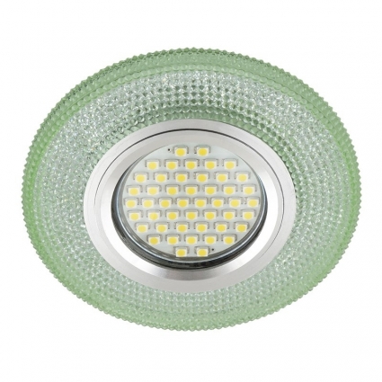 Встраиваемый светильник Fametto Luciole DLS-L142 Gu5.3 Glassy/Green в стиле ретро, цвет зеленый