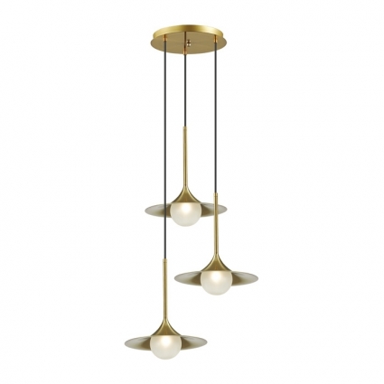 Подвесная люстра Odeon Light Barolo 4155/27L в стиле ретро, цвет бронза