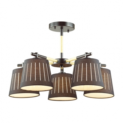Потолочная люстра Odeon Light Nicola 4110/5 в стиле кантри, цвет черный