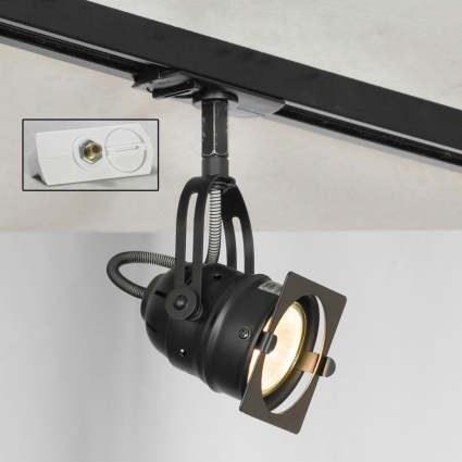 Трековый светильник однофазный Lussole LOFT Track Lights LSP-9118-TAW в стиле лофт, цвет черный