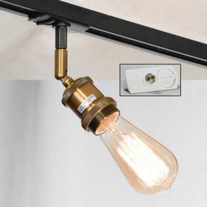 Трековый светильник однофазный Lussole LOFT Track Lights LSP-9320-TAW в стиле лофт, цвет бронза