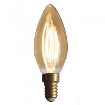 Sun Lumen Лампа светодиодная филаментная диммируемая E14 4W 2200K золотая 057-097 цвет золотой