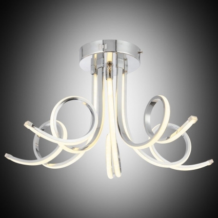 Потолочная светодиодная люстра Toplight Gladys TL1142-75H в стиле Хай-тек, цвет хром