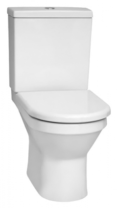 Унитаз-компакт VitrA S50 с микролифтом, белый, овальный, антивсплеск, 38x60.5 см
