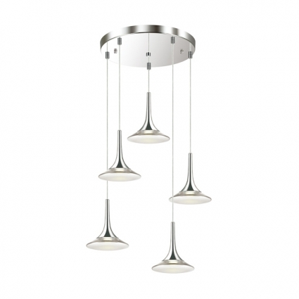 Подвесная люстра Odeon Light Fozzi 4096/5 в стиле Хай-тек, цвет белый