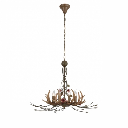 Подвесная люстра ST Luce Campen SL347.303.08 в стиле кантри, цвет коричневый
