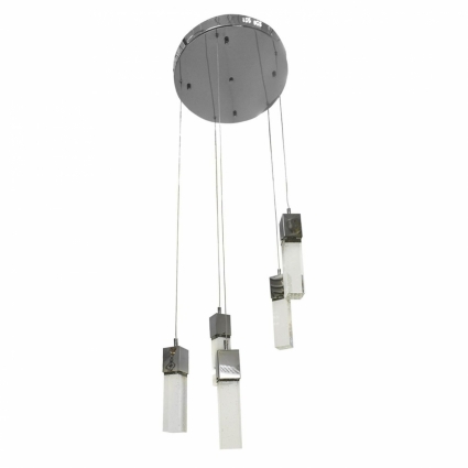 Подвесная светодиодная люстра Kink Light Аква 08510-5A(4000К) в стиле Хай-тек, цвет хром
