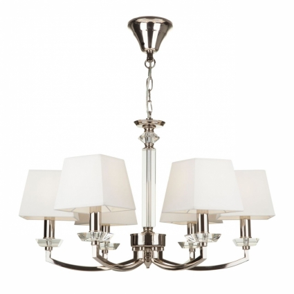Подвесная люстра Maytoni Chandler MOD019PL-06CH в стиле модерн, цвет белый