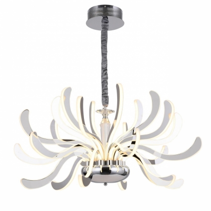 Подвесная светодиодная люстра ST Luce Aricia SL835.503.24 в стиле арт-деко, цвет хром