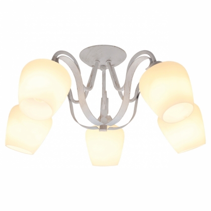 Потолочная люстра Lussole Lgo Aina GRLSP-9909 в стиле прованс, цвет белый