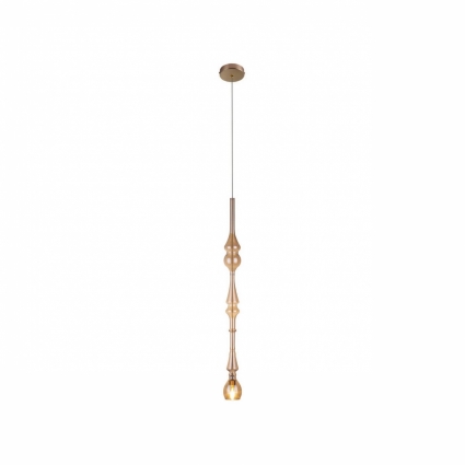 Подвесной светильник Crystal Lux Lux New SP1 D Amber в стиле арт-деко, мощность 60 Вт