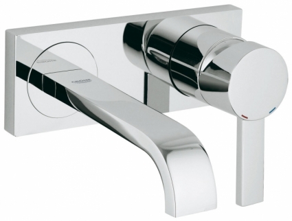 Смеситель для раковины GROHE Allure (верхняя монтажная часть, 2 отверстия), однорычажный, хром