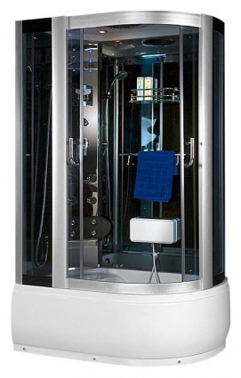 Душевая кабина Luxus 520 L прямоугольная-асимметричная, поддон глубокий, с гидромассажем
