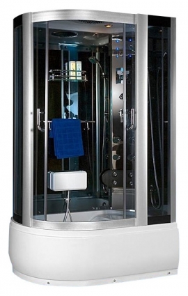 Душевая кабина Luxus 520 R прямоугольная-асимметричная, поддон глубокий, с гидромассажем