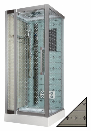 Душевая кабина River Kongo 8073 90/90 СР квадратная, поддон средний