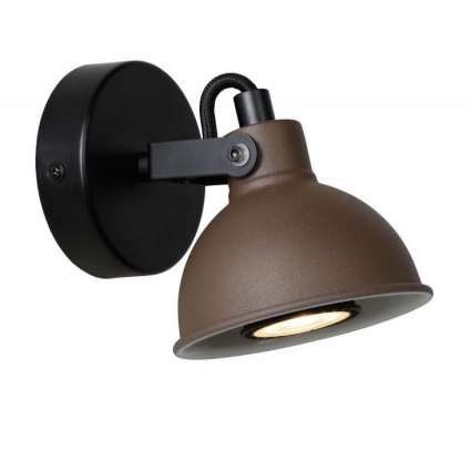 Спот Lucide Damian 45273/01/97 в стиле лофт, цвет коричневый, мощность 35 Вт