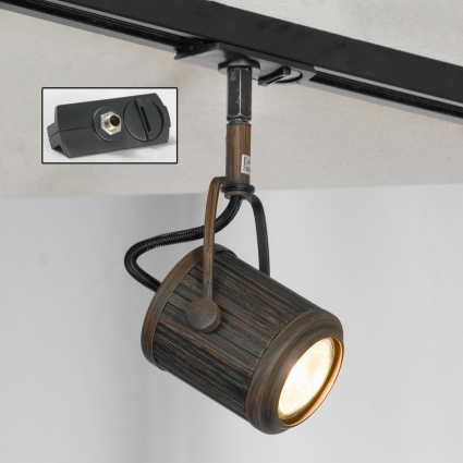 Трековый светильник однофазный Lussole LOFT Track Lights LSP-9131-TAB в стиле лофт, цвет коричневый