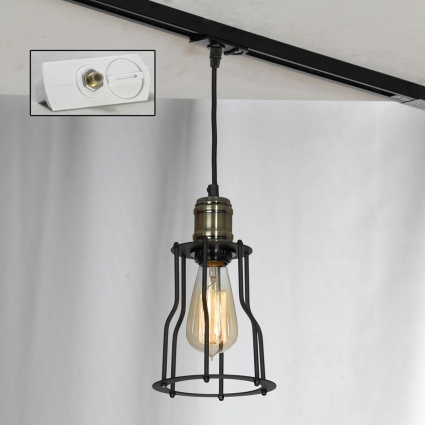 Трековый светильник однофазный Lussole LOFT Track Lights LSP-9610-TAW в стиле лофт, цвет черный