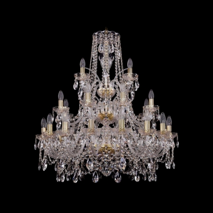 Подвесная люстра Bohemia Ivele 1411/16+8+4/300/3d/G в классическом стиле, цвет золотой