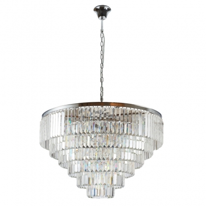 Подвесная люстра Divinare Nova 3001/02 LM-16 в современном стиле, цвет хром