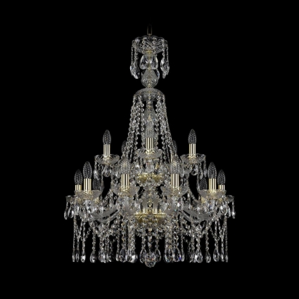 Подвесная люстра Bohemia Ivele 1413/10+5/220/XL-92/2d/G в классическом стиле, цвет золотой
