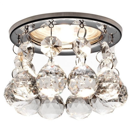 Встраиваемый светильник Ambrella light Crystal K2051 CH/CL в классическом стиле, цвет хром
