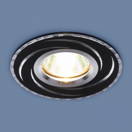Встраиваемый светильник Elektrostandard 2002 MR16 BK/SL черный/серебро 4690389059711 в современном стиле, цвет черный
