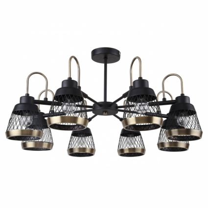 Потолочная люстра F-Promo Entresol 2346-8P в стиле лофт, цвет черный