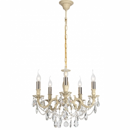 Подвесная люстра Lucia Tucci Firenze 141.5 Cream White в классическом стиле, цвет белый
