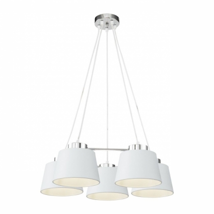 Подвесная люстра Freya Barbara FR5004PL-05CH в стиле Хай-тек, цвет белый