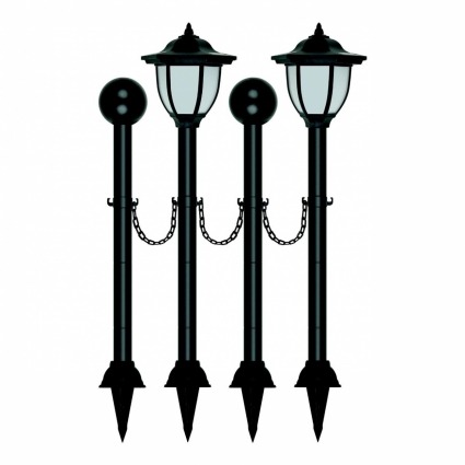 Светильник на солнечных батареях (UL-00003132) Uniel Фонари USL-S-181/PT720 Lantern Set02 в современном стиле, цвет черный