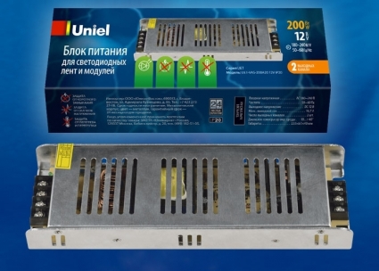 Блок питания (UL-00002432) Uniel UET-VAS-200A20 12V IP20 цвет серый